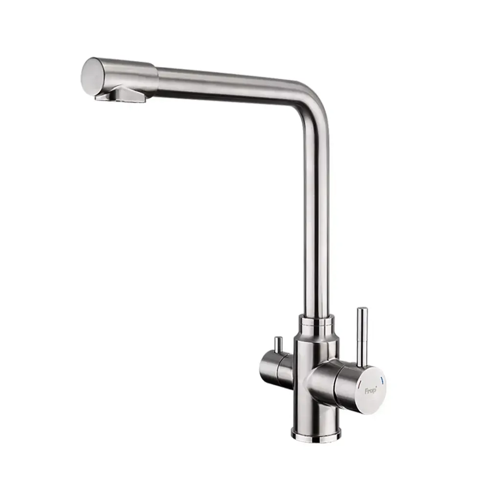 Змішувач для кухні з підключенням до фільтра Frap F43899-1 сатин Київ - фото 1