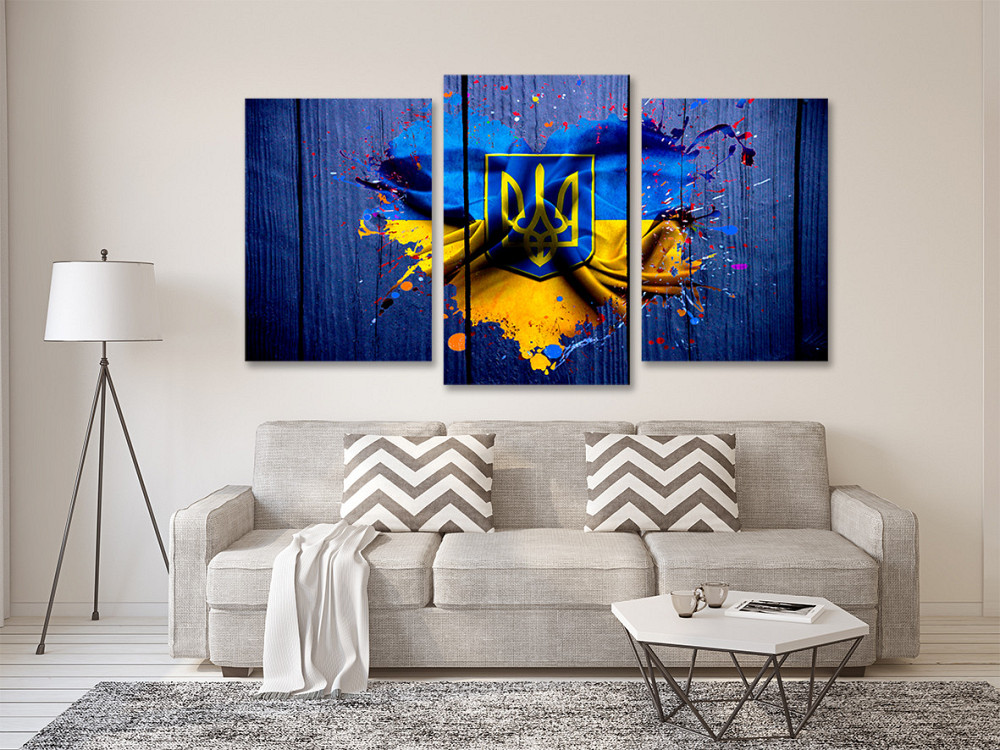Модульная картина в гостиную / спальню  Українське Серце  Art-686_3 70x130 см Киев - изображение 2