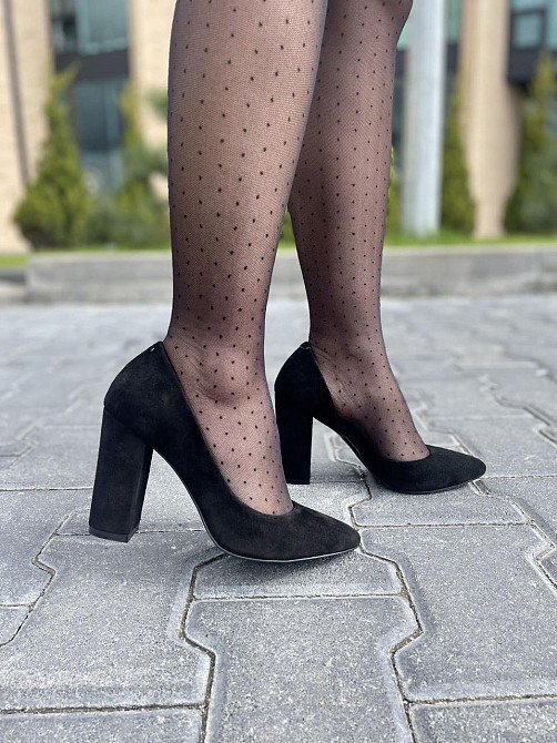 Туфлі жіночі SEE SEVEN чорні натуральна замша 36р. каблук 10 см (3537) Коломыя - изображение 7