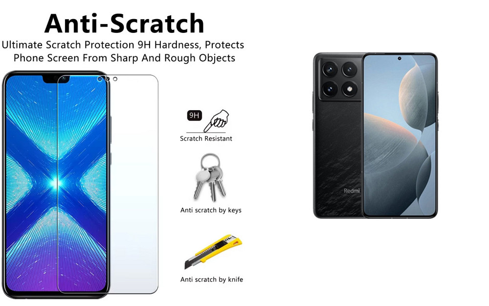 Защитное стекло NeoGlass для Xiaomi Redmi K70, K70E, K70 Pro – ультрапрозрачное и устойчивое Киев - изображение 1