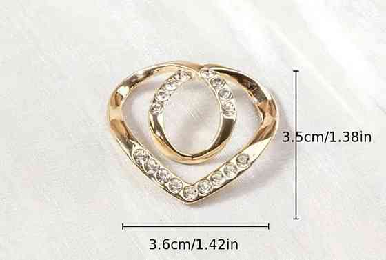 Фіксатор для одягу, шарфів золотистий Смела