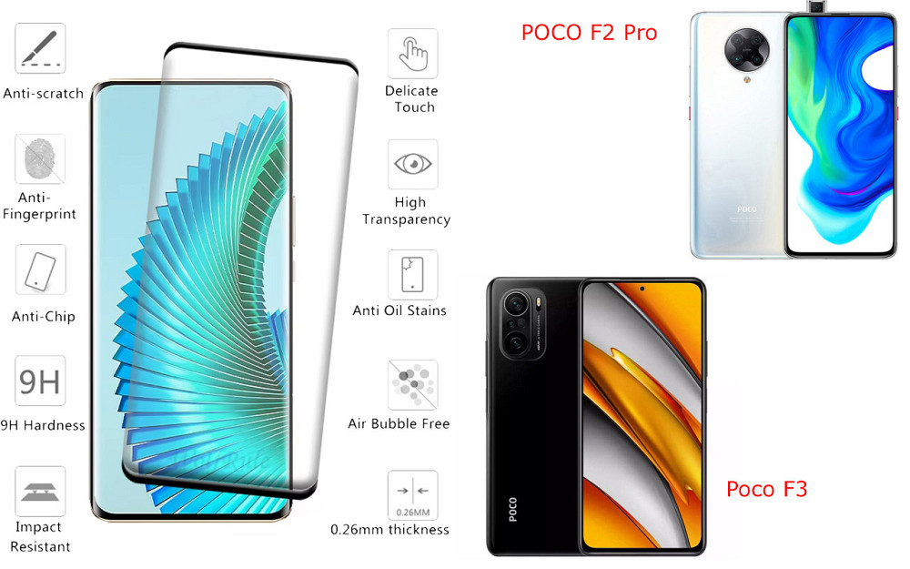 Захисне скло HyperGlass Pro для POCO F2 Pro, Poco F3 – максимальна чутливість та захист Київ - фото 2