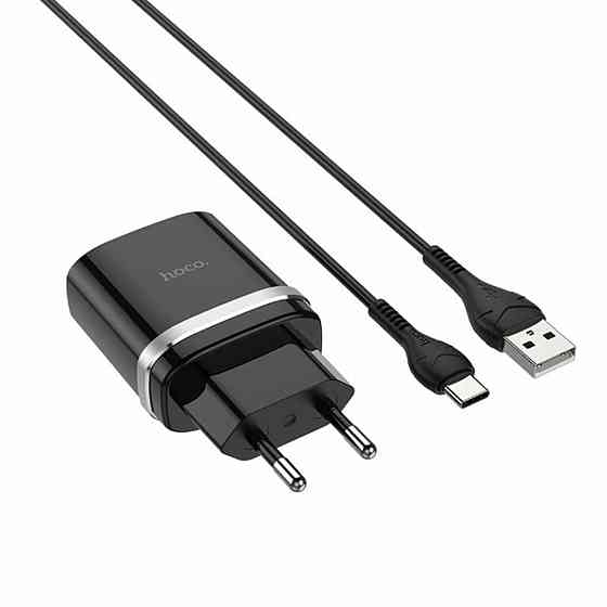 Мережевий зарядний пристрій HOCO C12Q Smart QC3.0 charger set(Type-C) 18W Black Киев