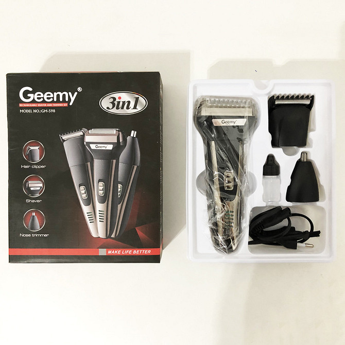 Электробритвы для мужчин SHAVER GEMEI GM-598, Триммер беспроводной, Мужская электробритва для бритья HN-65 Киев - изображение 7