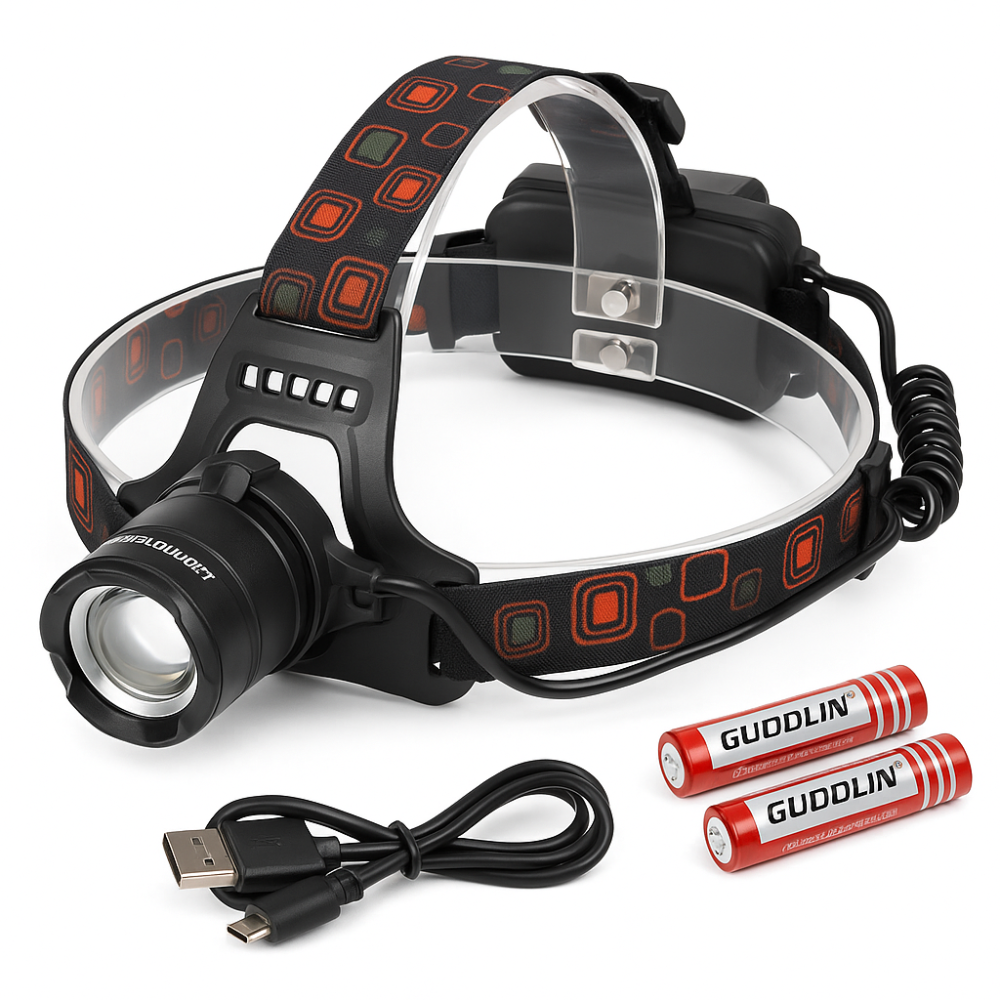 Мощный налобный фонарь для рыбалки X-Balong XQ-218-HP50, Мощный фонарь для рыбалки VF-44 Львов - изображение 12