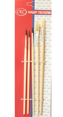 Пензлики для малювання набір 5 шт Київ - фото 1