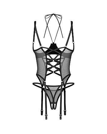 Корсет Obsessive Dominna cupless corset & crotchless thong L/XL Sex Aura Київ