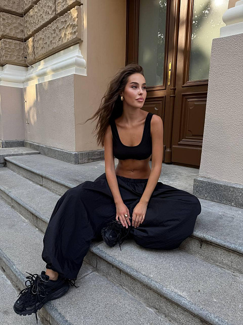 Жіночі широкі оверсайз штани Аладіни з плащівки Одеса - фото 8