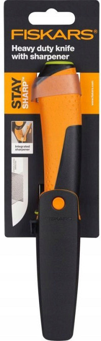 Посилений Ніж для важких робіт з чохлом-точилкою Fiskars (1023619) Нержавіюча сталь Нововолинськ - фото 7