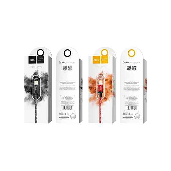 Кабель HOCO X14 USB - Lightning 2A, 2m, нейлон, алюминиевые разъемы, цвет черный 6957531062882 Одесса
