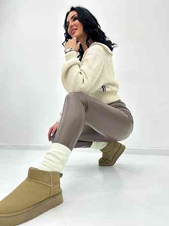 Утепленные женские кожаные штаны мех Dario 42, Мокко Киев