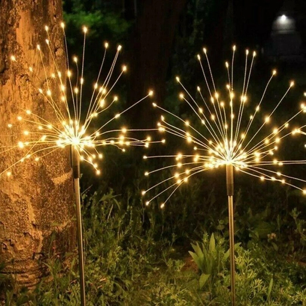 Ліхтар садовий "Феєрверк" на сонячній батареї 1шт, 120LED, ShowTime / Газонний LED світильник Київ - фото 5