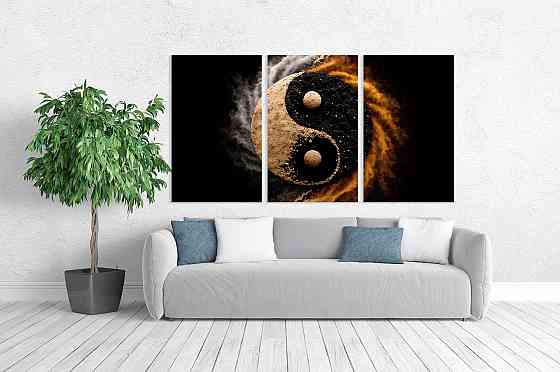 Модульная картина в гостиную / спальню  Інь-Янь   ART-101_3A 100х150 см Киев