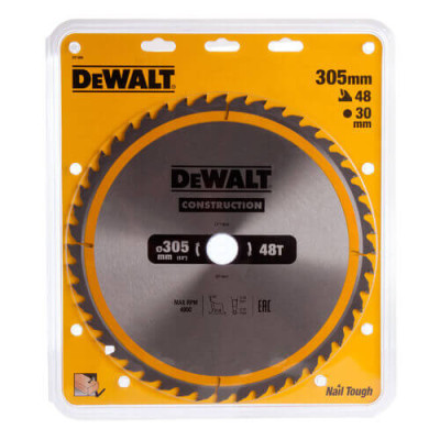 Диск пильний DeWALT СONSTRUCTION, 305x30 мм, 48 z, АТВ, 10 гр., 4800 об/хв (DT1959) Вінниця - фото 2