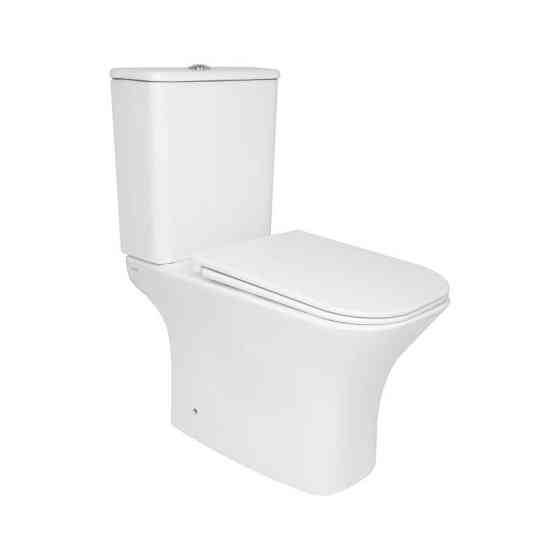 Унітаз підлоговий Qtap Presto Quadro безобідковий із сидінням Soft-close QTPRE27W51021 Київ