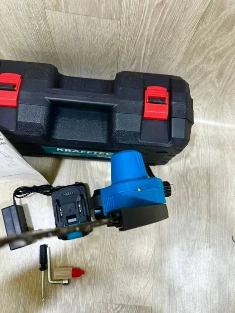 Акумуляторна ланцюгова пилка з індикатором масла Chain Saw 6'' KRAFFTEC 1 акумулятор 36V, крок ланцюга 3/8" Одеса - фото 3