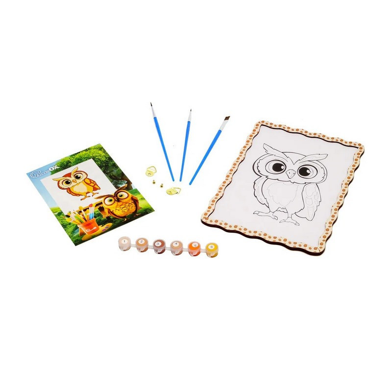 Дитячий набір для розпису по дереву "Сова" Puz-22964 формат А4 Вінниця - фото 3