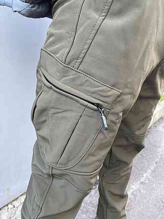 Тактичні теплі штани Softshell Хакі XL Вінниця