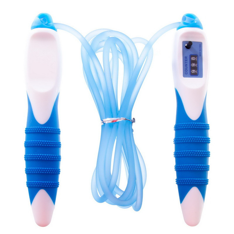 Скакалка со счетчиком и PVC жгутом JPL-1233 Вишнёвое - изображение 2