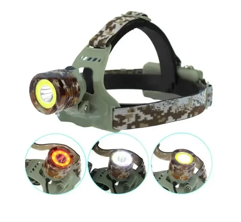 Акумуляторний налобний ліхтар CH-108-T6+COB (червоне світло) Полтава - фото 1