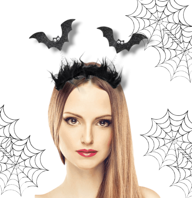 Обруч Кажани блискучі на Хелловін 12 на 22 см Німеччина чорний Київ - фото 1