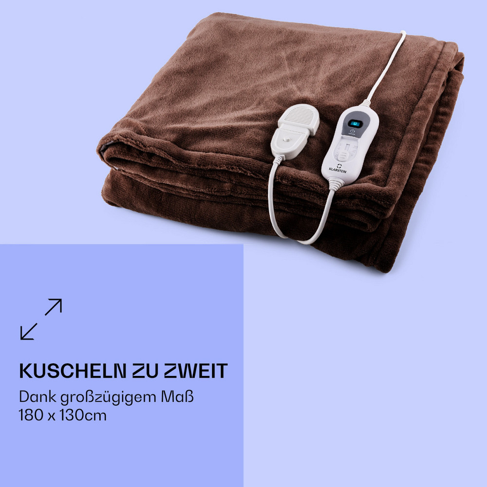 Доктор Електрична ковдра Watson XL 120 Вт 3 рівні температури Панель керування 180 x 130 см Коричневий Рівне - фото 5