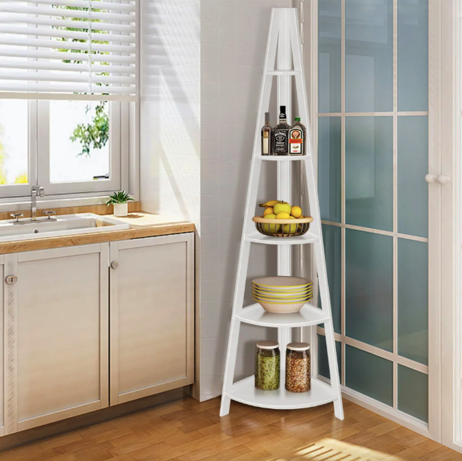 Етажерка Costway Solo кутова білий Київ - фото 6