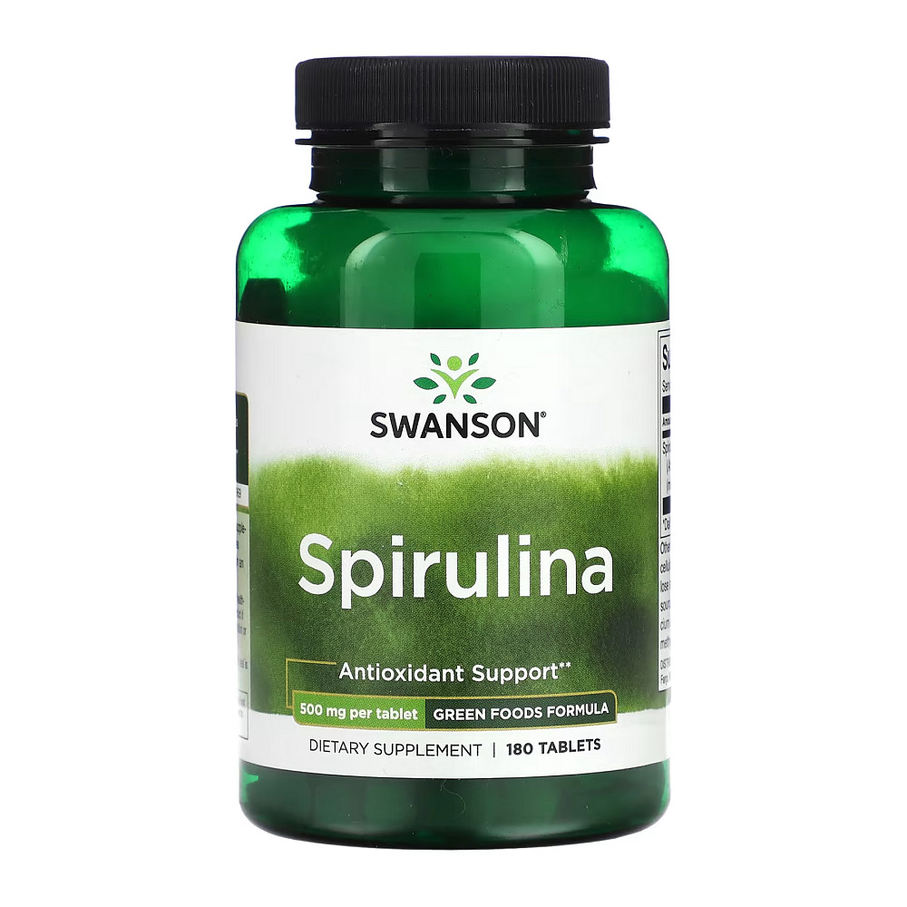 Спирулина Swanson Spirulina 500mg - 180 tabs Луцк - изображение 1