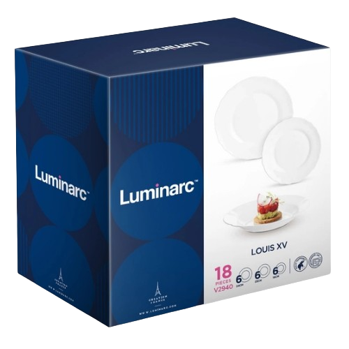 Сервіз столовий Louis XV White 18 предметів 6840744 Luminarc Житомир - изображение 2