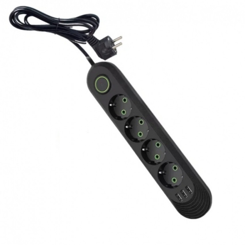 Сетевой фильтр-удлинитель 4 розеток 3USB 2500W 4 метра Винница - изображение 1