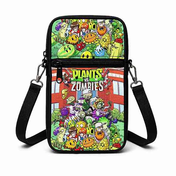 Сумка-чохол для телефону Plants vs. Zombies дитяча сумка через плече, водонепроникна міні-сумка (4975) Київ
