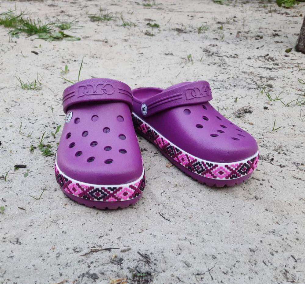 -Жіночі капці CROCS Бузкові Крокси Шльопанці Сланці (розміри: 37,38,39,40) Дніпро - фото 3