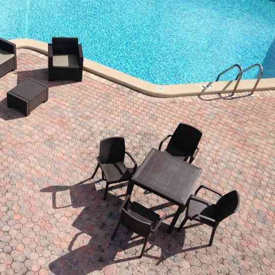 Стілець садовий пластиковий BICA Verona armchair, коричневий Київ