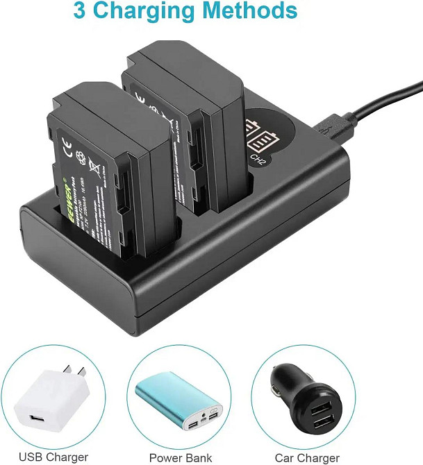 Комплект зарядний пристрій та акумулятори для Sony NP-FZ100 Луцьк - фото 3