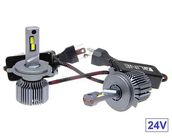 Комплект світлодіодних ламп QLine Ultra +200% H4 55W 6000K 24V (2 шт) Харків