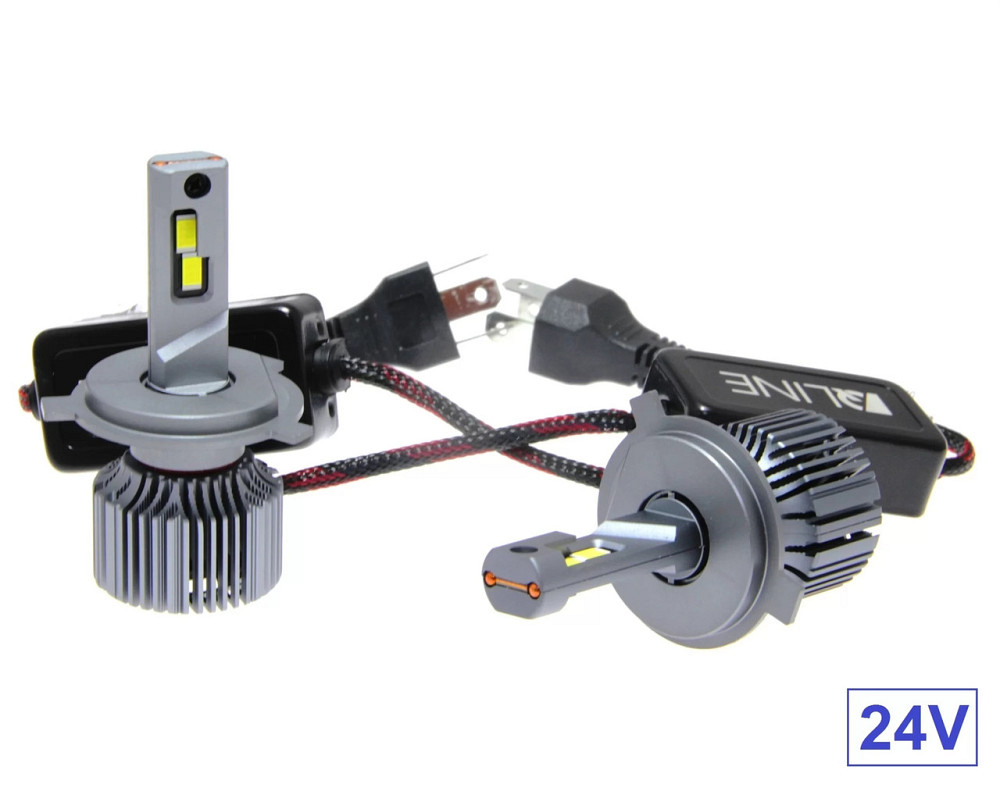 Комплект светодиодных ламп QLine Ultra +200% H4 55W 6000K 24V (2 шт) Харьков - изображение 1