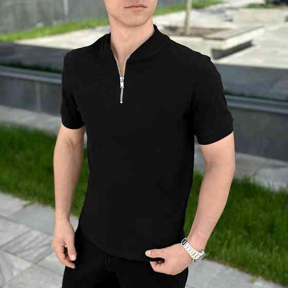 Мужская футболка поло черная Pobedov Nexus Киев