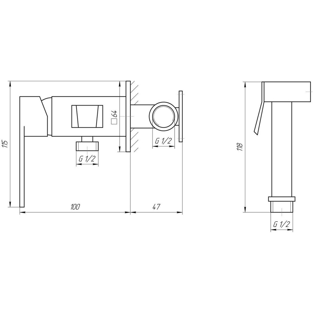 Смеситель гигиенический TOPAZ SARDINIA TS 087106-H20 (000016128) Киев - изображение 8