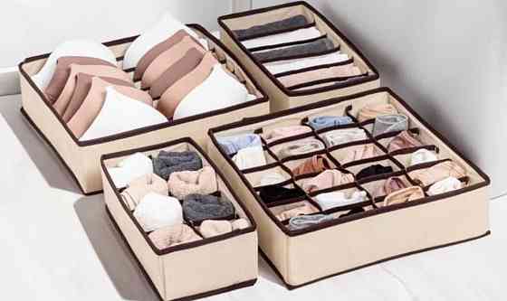 Практичний Комплект органайзерів білизни 4в1 Контейнер для хранения. Харків