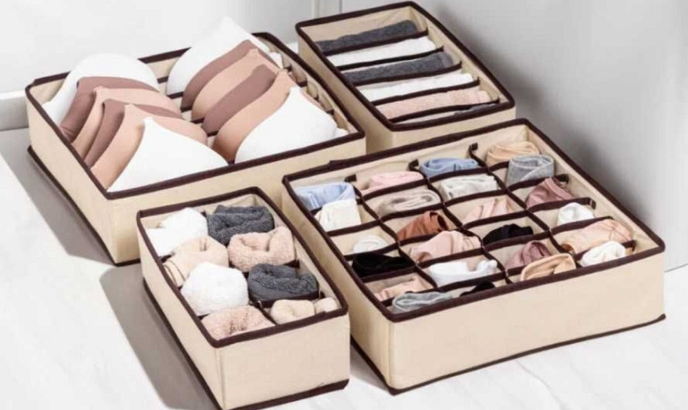 Практичний Комплект органайзерів білизни 4в1 Контейнер для хранения. Харків - фото 5