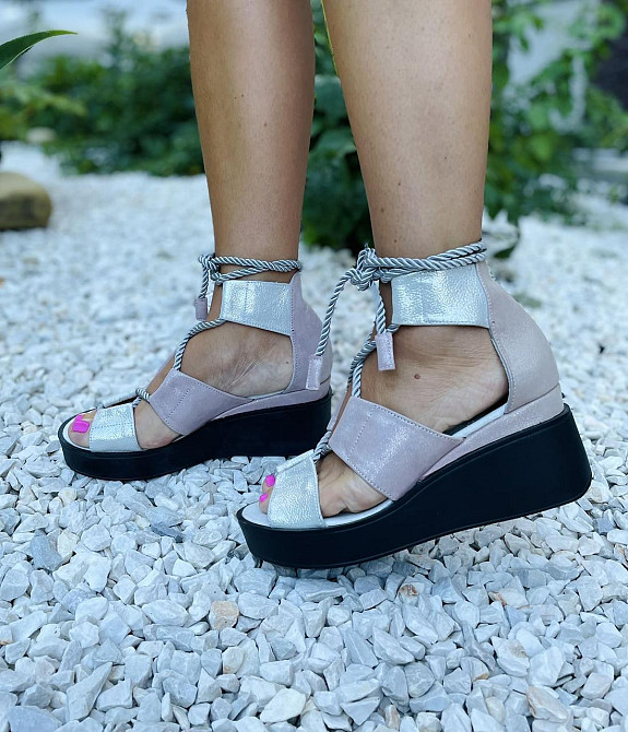 M.KRAFT Босоніжки жіночі M.KRAFT 21506 пудра/срібло (літо, шкіра натуральна) (3575) 38р.39р. Коломыя - изображение 8