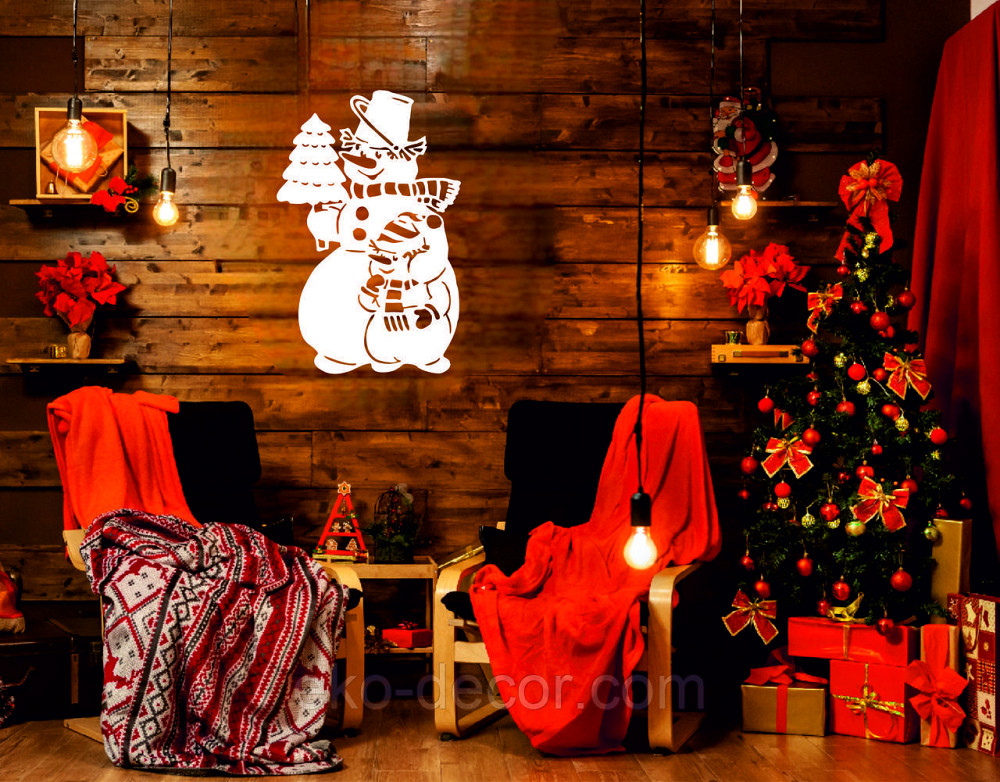 Декоративне настінне Панно «Сніговик», Декор на стену Київ - фото 2