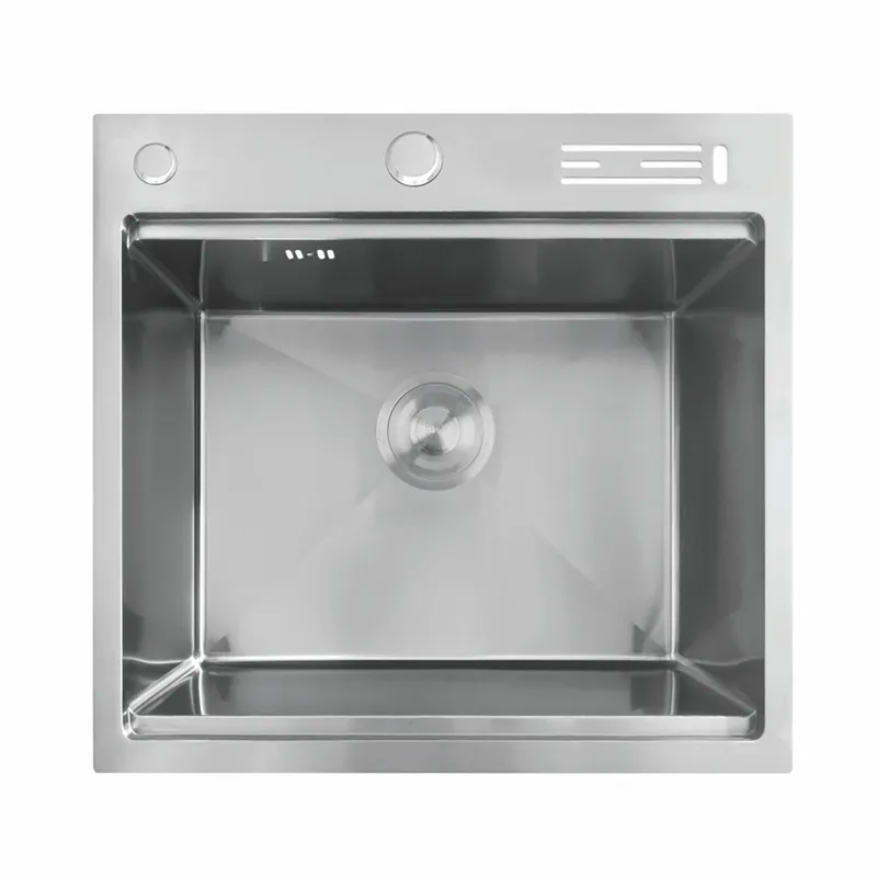 Кухонна мийка Mixxus MH5050-SK NANO-SILVER з нержавіючої сталі, подвійна (3.0/0.8) зі ступенькою для сушки та підставкою для ножів Харків - фото 1