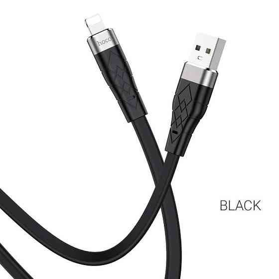 Кабель HOCO X53 USB to iP 2.4A, 1m, silicone, aluminum connectors, Black Київ
