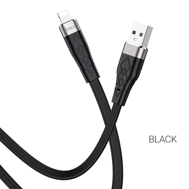 Кабель HOCO X53 USB to iP 2.4A, 1m, silicone, aluminum connectors, Black Киев - изображение 3