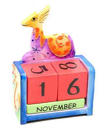 Календар вічний із дерева Жираф Київ