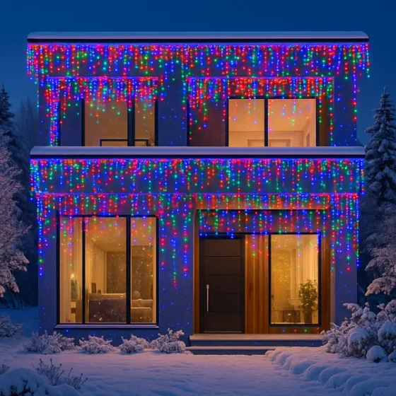 Garlando Вулична гірлянда Бахрома 36 м 600 LED білий провід Мультиколір 36MWML Коломия