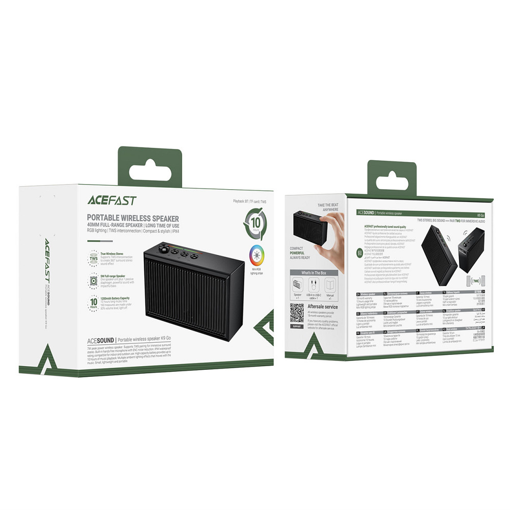 Портативна колонка ACEFAST K9 Go portable wireless speaker Black Одеса - фото 2