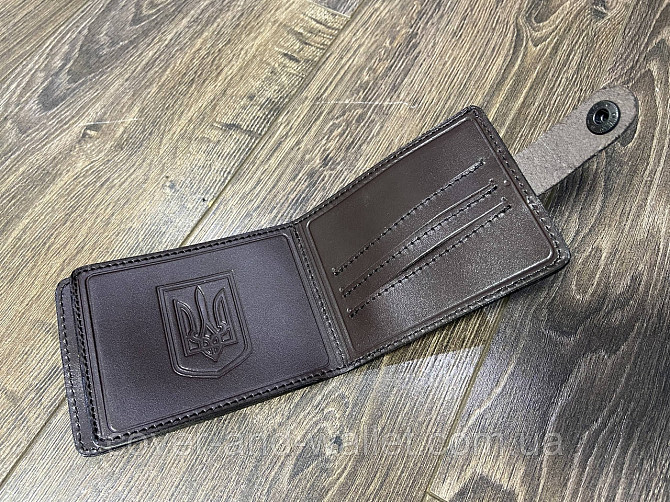 Шкіряна обкладинка пормтоні на посвідчення "СБУ" P_Leather Київ - фото 3