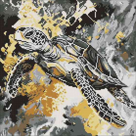 Алмазна мозаїка "Золота черепаха" ©art_selena_ua AMO8262, 40х40 см Вінниця